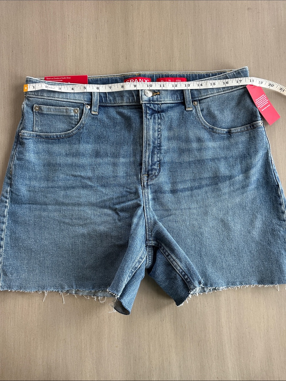 SPANX Raw Hem Jean Short, 5"